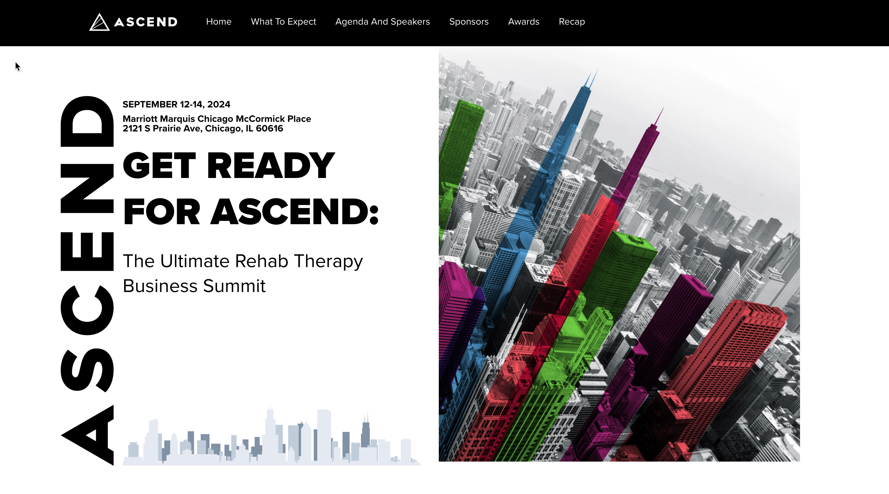 screenshot of ascendevent.com