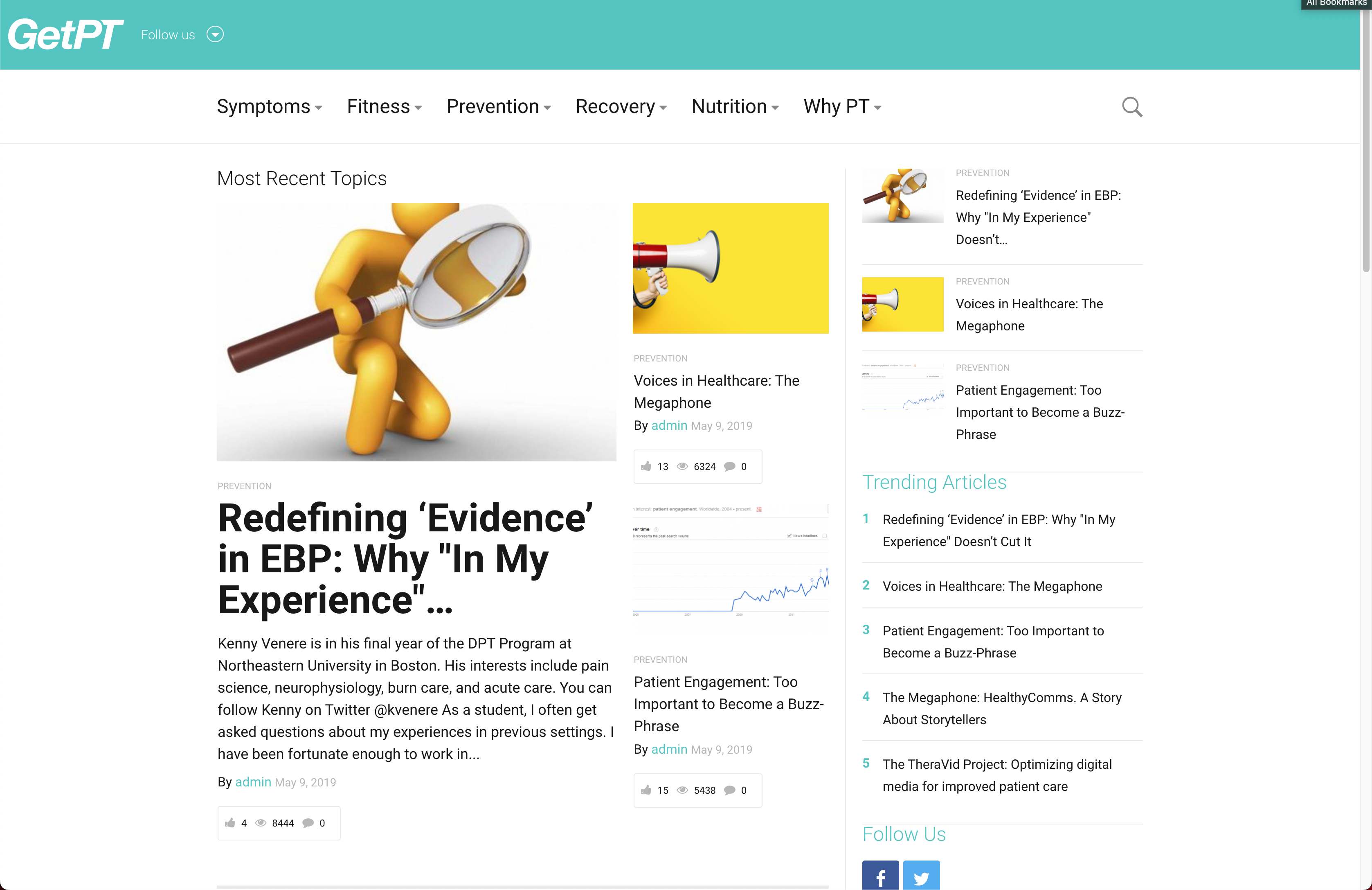 screenshot of GetPT.org homepage